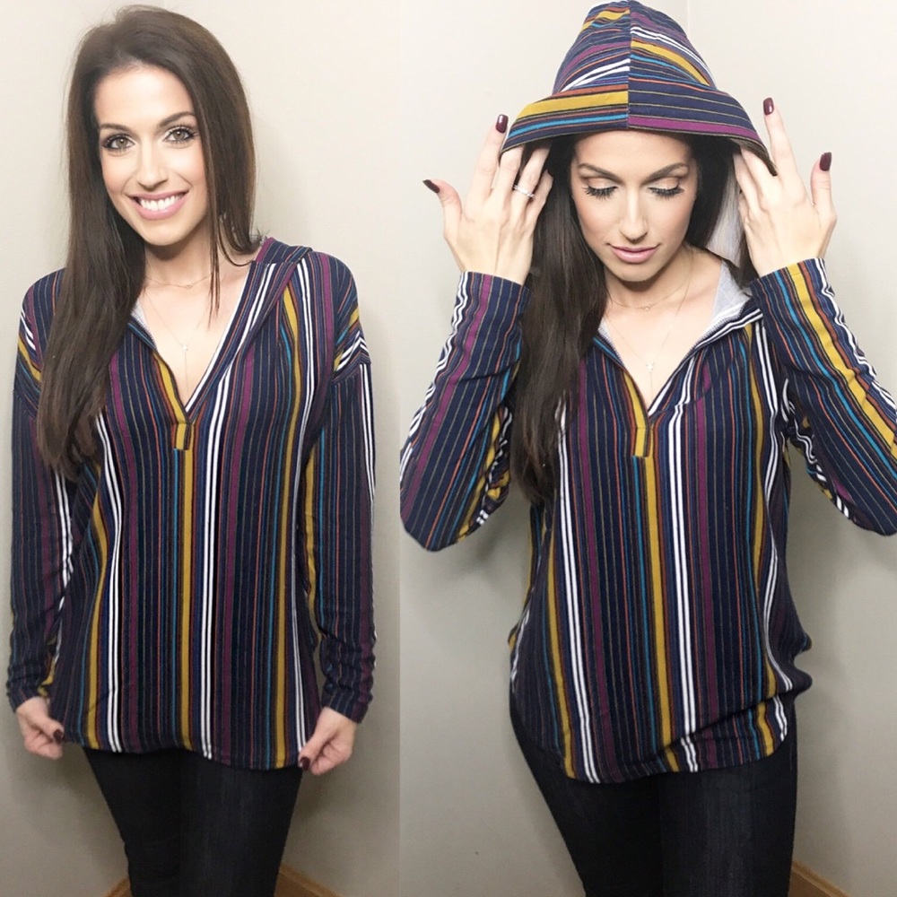 SOFTEST striped hoodie top - Picture 4 of 5